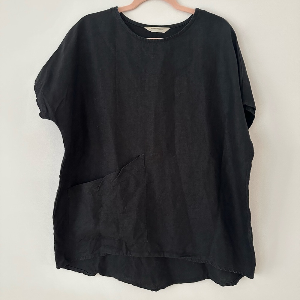 Elizabeth Suzann | Harper Tunic in Midweight Linen - Black | OS